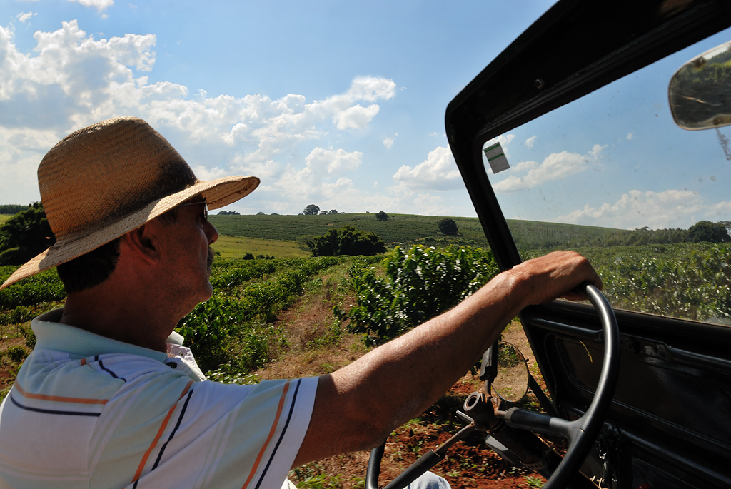 Paulo on his supervisory ride on the coffee farm