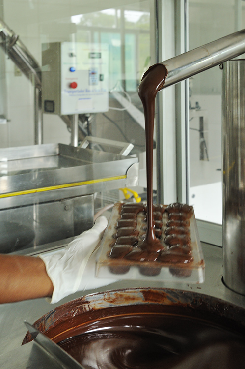 Produktion von Schokolade