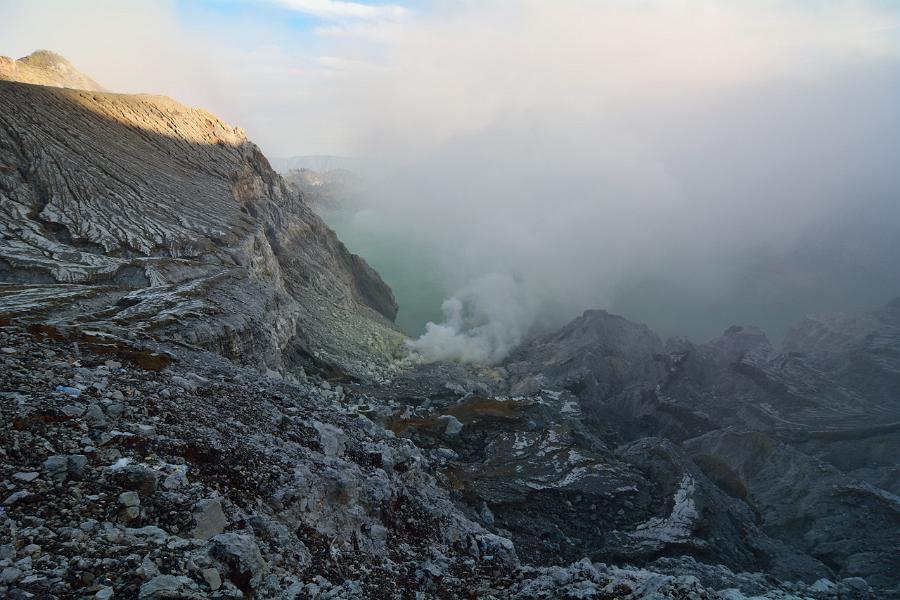 Crater of Mount Ijen, Java (Sulfur Mine)