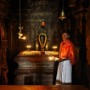 Shiva Linga, prepared for a Shiva Puja - Pattadakal, Virupaksha Temple