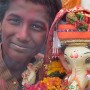 Portrait with Ganesha (taken during the Ganesh Chaturthi at Chowpatty Beach), Mumbai, India