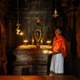 Priest preparing for a Hindu wedding in the holy place of Hampi, Karnataka, India (ISO 10,000)